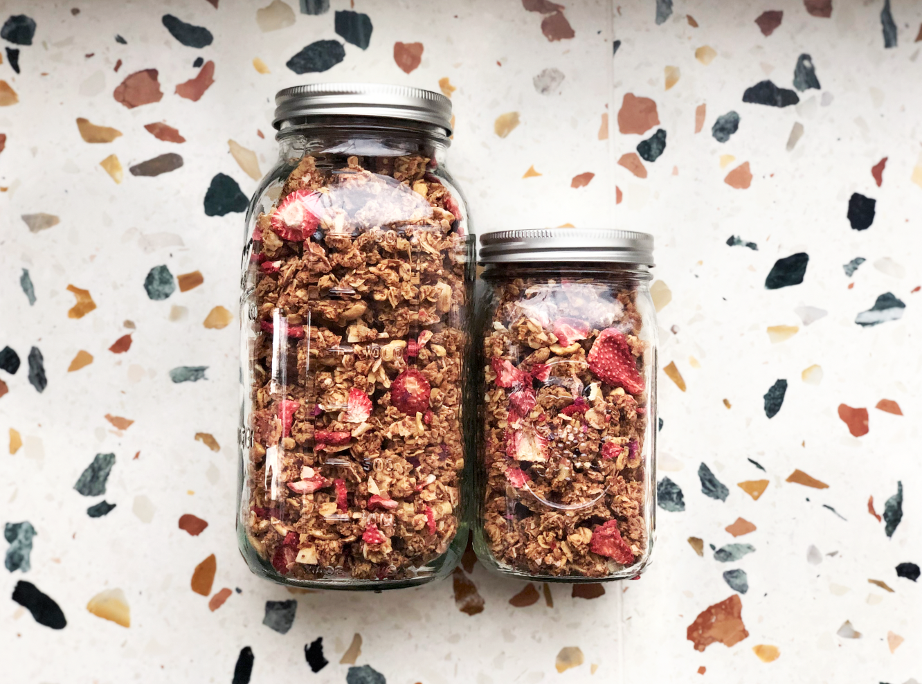 grains, granola (strawberry rose)